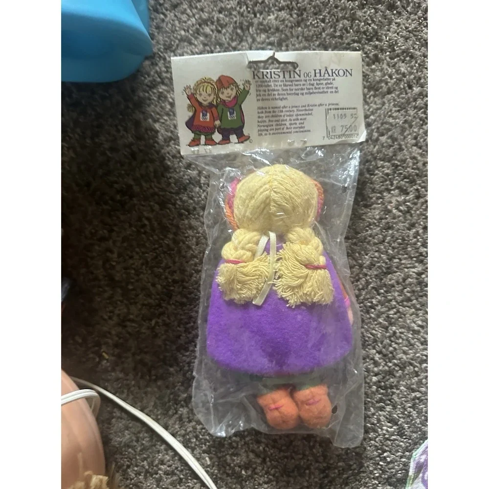 Kristin Lillehammer 1994 Olympic Winter Games Mascot Blonde Braids Vintage Doll